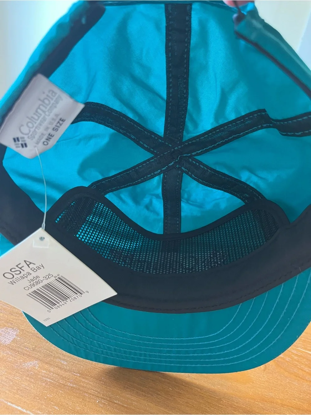🧢 NWT Vintage Columbia Sportswear USA Willapa Bay OSFA Nylon Camp Hat Jade Green